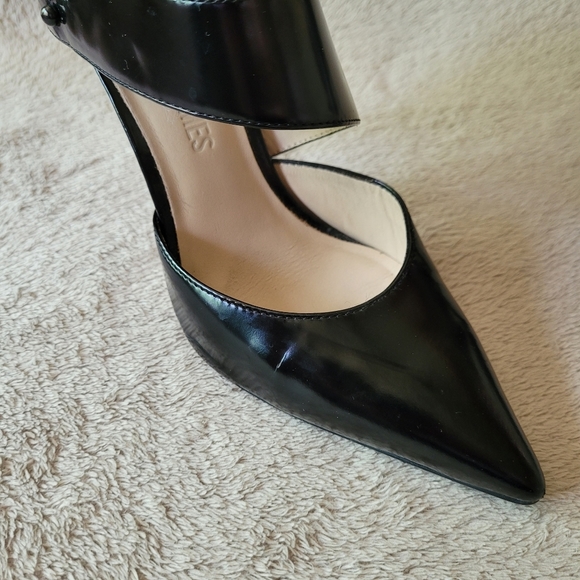 Elizabeth and James Blk Leather Stilettos - Picture 10 of 15